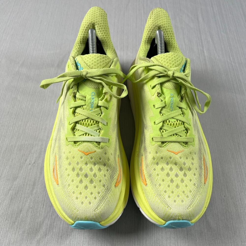 Hoka One One Clifton 9 Women's Size 9.5 Yellow Running Fitness Shoes 1127896 LCS - Picture 3 of 8
